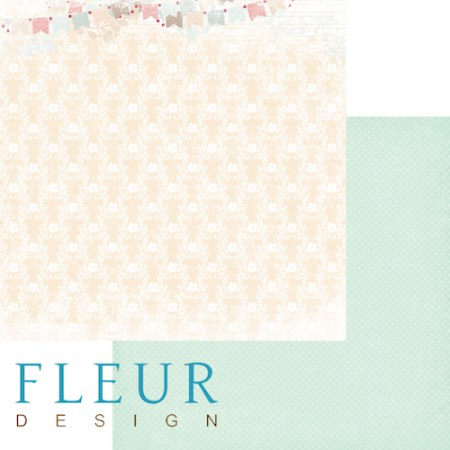 Лист двусторонней бумаги 30,5x30,5 см 190 грамм Fleur  Радость, коллекция Наша свадьба, купить - БлагоЛис