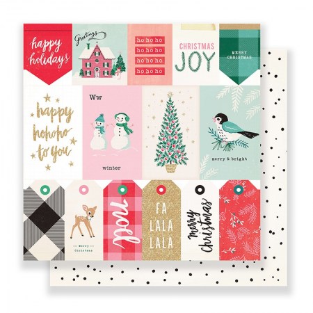 Лист двусторонней бумаги Greetings, коллекция FALALA, 30,5х 30,5 см, ТМ Crate Paper, купить - БлагоЛис