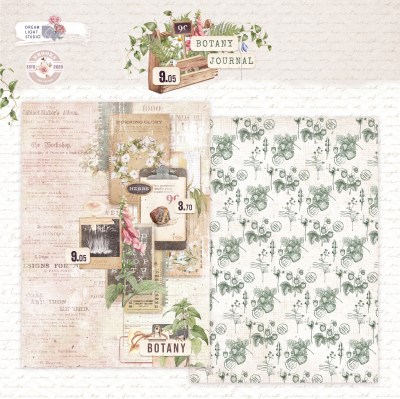 1/2 набора бумаги "Botany journal", A5 (14,8*21 см), 6 двусторонних листов, 190 гр., ТМ Dream Light Studio