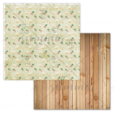 Набор двусторонней бумаги Farmhouse, 10 листов + 1 бонус, 30,5 х 30,5 см, 190 г, ТМ Summer Studio