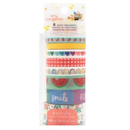Набор бумажных скотчей (8 рулонов) "Picnic in the park",  Amy Tangerine, ТМ American Crafts , купить - БлагоЛис