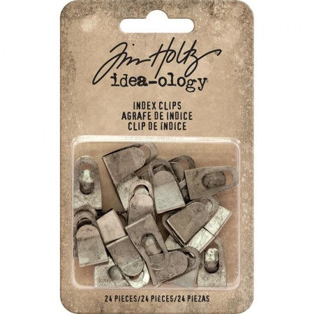 Набор металлических винтажных клипс Idea-Ology Metal Index Clips, 24 штуки, ТМ Tim Holtz, купить - БлагоЛис
