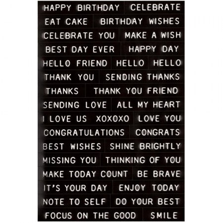 Набор стикеров Idea-Ology Sentiments, 34 фразы на 1 листе, ТМ Tim Holtz, купить - БлагоЛис