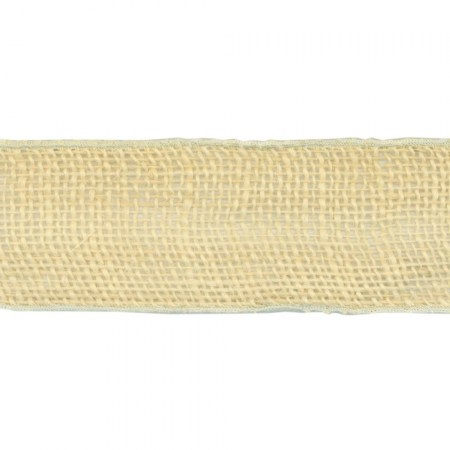 Лента джутовая натуральная, 6 см, цвет слоновая кость, May Arts, 392-25-02, цена за 1 ярд (90 см) , купить - БлагоЛис