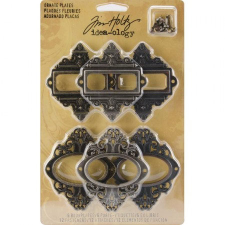 Набор металлических рамок Idea-Ology Metal Ornate Plates, ТМ Tim Holtz, 6 штук ( бронза, медь, серебро)  , купить - БлагоЛис