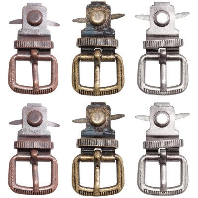 Набор металлических пряжек Idea-Ology Metal Buckles , ТМ Tim Holtz, 6 штук ( бронза, медь, серебро)  