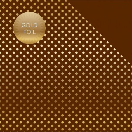 Лист бумаги с золотым фольгированием Gold Foil Brown, 30,5 х 30,5 см, Echo Park, купить - БлагоЛис