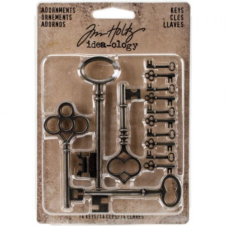 Набор металлических ключей Idea-Ology Metal Adornments, 14 штук, ТМ Tim Holtz , купить - БлагоЛис