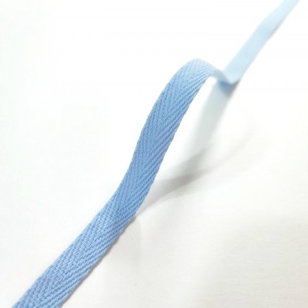 Лента твиловая хлопковая, 1 см, голубая, DIY Ribbon's, цена за 1 ярд (90 см), купить - БлагоЛис