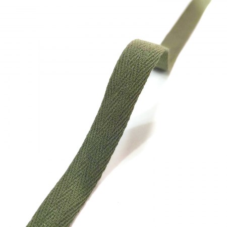 Лента твиловая хлопковая, 1.5 см, зеленая, DIY Ribbon's, цена за 1 ярд (90 см) , купить - БлагоЛис