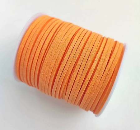 Замшевый шнур 2 мм., цвет оранжевый, DIY Ribbon's, цена за 1 ярд ( 90 см ), купить - БлагоЛис