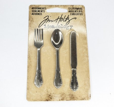 Набор декоративных столовых приборов idea-ology silverware, 3 штуки, Tim Holtz, купить - БлагоЛис