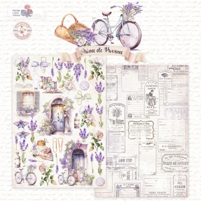 1/2 набора бумаги "Arome de Provence", A4 (21*29,7 см), 6 двусторонних листов, 190 гр., ТМ Dream Light Studio