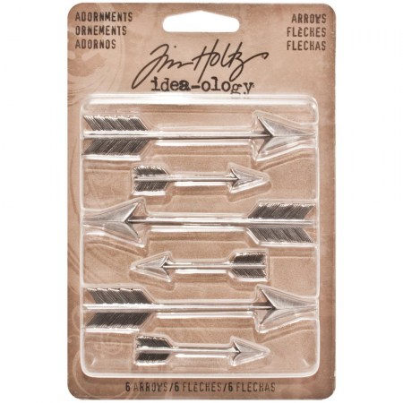 Набор декоративных металлических стрел idea-ology, 6 штук, Tim Holtz, купить - БлагоЛис