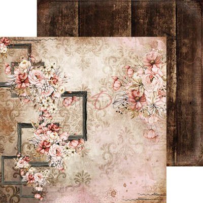 1/2 Набора бумаги VINTAGE BEAUTY, 15,3 х 15,3 см, 12 двусторонних листов + бонус, плотность 250 грамм, ТМ Craft O'Clock