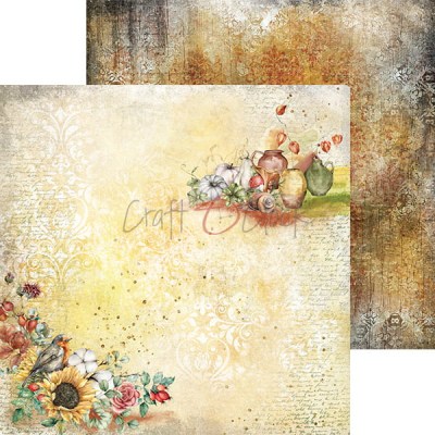 1/2 Набора бумаги AUTUMN MOODS, 20,3 х 20,3 см, 12 двусторонних листов, плотность 190 грамм, ТМ Craft O'Clock