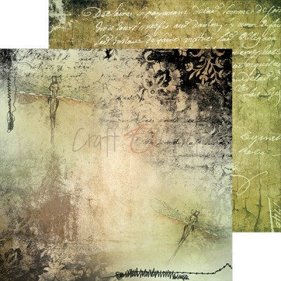 1/3 Набора бумаги FADED MEMORIES, 15,3 х 15,3 см, 6 двусторонних листов, плотность 250 грамм, ТМ Craft O'Clock