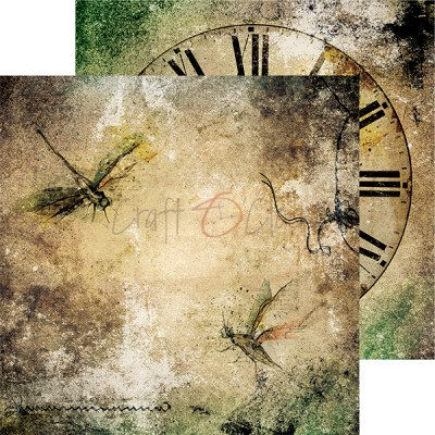 1/3 Набора бумаги FADED MEMORIES, 15,3 х 15,3 см, 6 двусторонних листов, плотность 250 грамм, ТМ Craft O'Clock