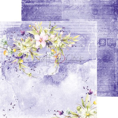 1/2 Набора бумаги SUMMER FLOWERS, 15,3 х 15,3 см, 12 двусторонних листов + бонус, плотность 250 грамм, ТМ Craft O'Clock