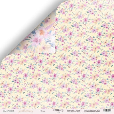 Набор двусторонней бумаги Gentle Morning 30 х 30 см от Scrapmir, 10 листов + лист с карточками