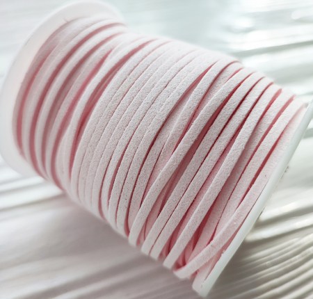Замшевый шнур 2 мм., цвет светло-розовый, DIY Ribbon's, цена за 1 ярд ( 90 см ), купить - БлагоЛис