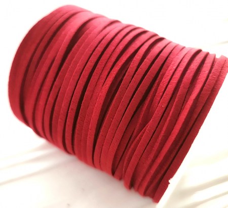 Замшевый шнур 2 мм., цвет красный, DIY Ribbon's, цена за 1 ярд ( 90 см ), купить - БлагоЛис