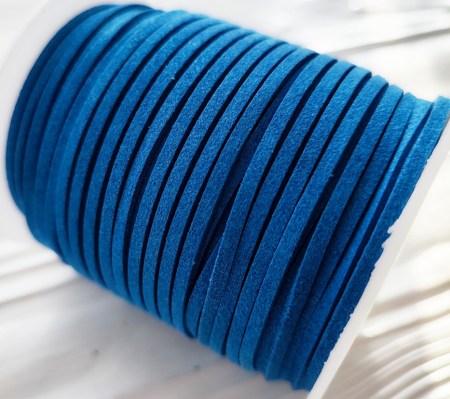 Замшевый шнур 2 мм., цвет синий, DIY Ribbon's, цена за 1 ярд ( 90 см ), купить - БлагоЛис