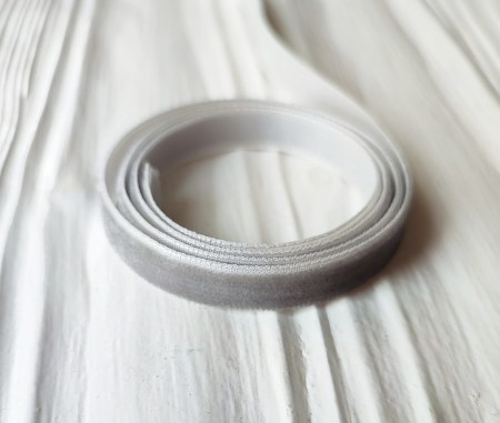 Шнур вельветовый 10 мм, цвет серый, DIY Ribbon's, цена за 1 ярд (90 см)  , купить - БлагоЛис