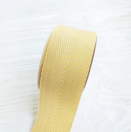 Лента твиловая золотая 38 мм, DIY Ribbon's, цена за 1 ярд ( 90 см ), купить - БлагоЛис