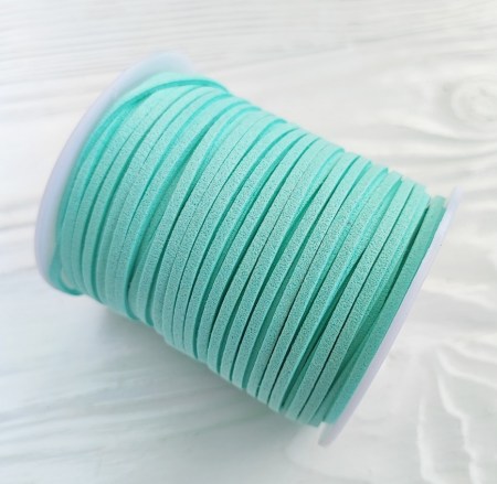 Замшевый шнур 2 мм., цвет мятный, DIY Ribbon's, цена за 1 ярд ( 90 см ), купить - БлагоЛис