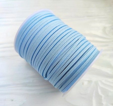 Замшевый шнур 2 мм., цвет голубой, DIY Ribbon's, цена за 1 ярд ( 90 см ), купить - БлагоЛис
