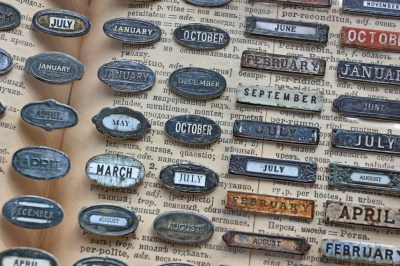 Стикеры из чипборда "MONTH NAMEPLATE"