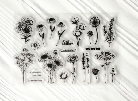 Набор прозрачных штампов "Флора", 11х15 см., купить - БлагоЛис