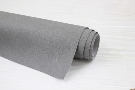 Переплетная экокожа мятая, серая, отрез 35 х 50 см, Италия, купить - БлагоЛис