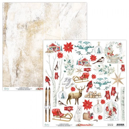 Лист для вырезания Winterland, 30,5 х 30,5 см, плотность 240 грамм, ТМ Mintay by Karola, купить - БлагоЛис