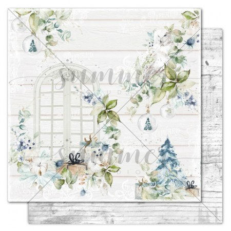 Лист двусторонней бумаги North house, коллекция Northern lights, 30,5 х 30,5см, 190г, ТМ Summer Studio, купить - БлагоЛис