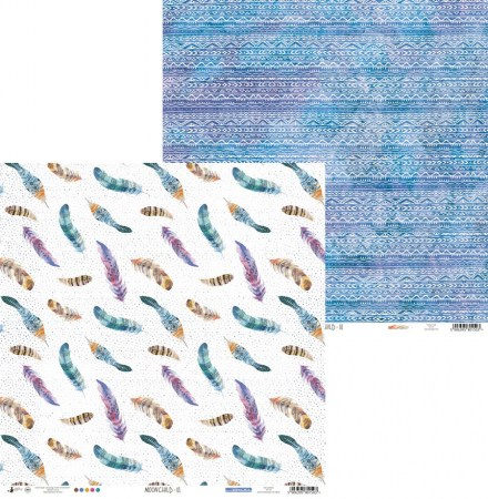 Бумага двусторонняя Moonchild -01,  30,5 х 30,5 см, плотность 240 грамм, ТМ Piatek Trzynastego, купить - БлагоЛис