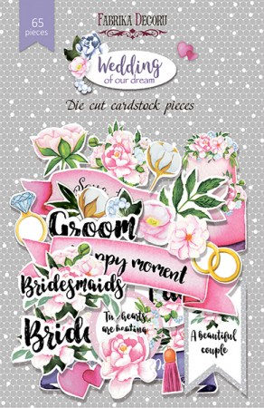 Набор высечек Фабрика Декора, коллекция Wedding of our dream, 65 шт., купить - БлагоЛис