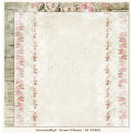Лист двусторонний House of roses 06, 30,5 х 30,5 см, плотность 250 г, ТМ Lemoncraft  , купить - БлагоЛис