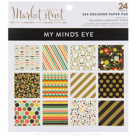 1/2 Набора бумаги "Market street" 15*15 см, 12 листов, My Mind's Eye, купить - БлагоЛис