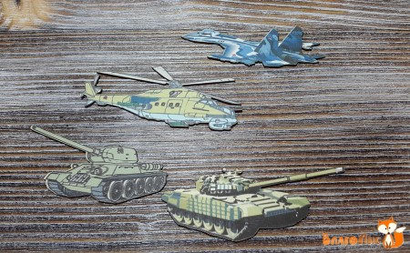 Набор военной техники №2, 4 шт. (самолет 7 см), купить - БлагоЛис