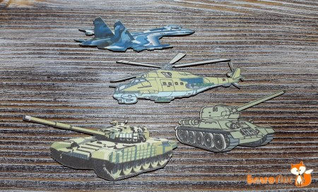 Набор военной техники №1, 4 шт. (самолет 7 см), купить - БлагоЛис