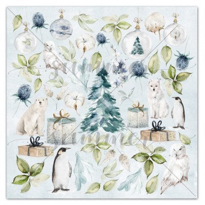 Набор двусторонней бумаги Northern lights, 10 листов + 1 бонус, 30,5 х 30,5 см, 190 г, ТМ Summer Studio