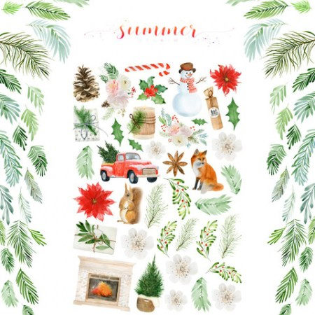 Набор высечек "Winter traditions", плотность 330 г, Summer Studio, купить - БлагоЛис