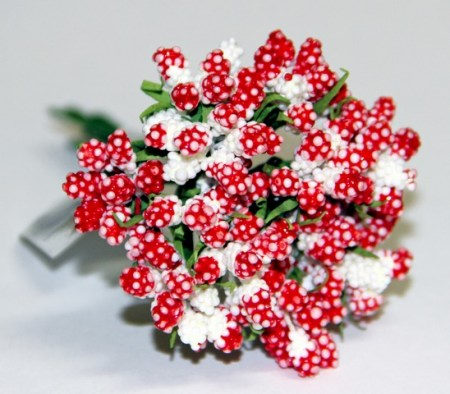 Декоративная веточка DKB028F F9 red (красная), цена за 1 штуку, купить - БлагоЛис