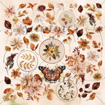 Лист для вырезания из коллекции Autumn vibes, 30,5 х 30,5 см, 190г, ТМ Summer Studio, купить - БлагоЛис