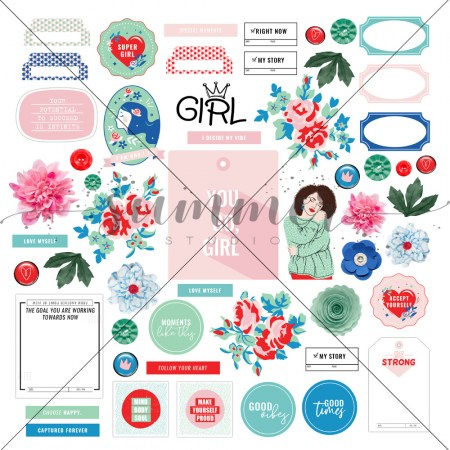 Лист для вырезания из коллекции You go, girls!, 30,5 х 30,5 см, 190г, ТМ Summer Studio, купить - БлагоЛис