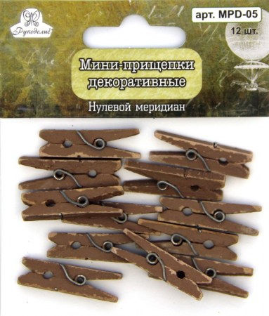 Прищепка деревянная, 3 см, "Нулевой меридиан", Рукоделие, 1 штука, купить - БлагоЛис