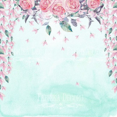 Набор двусторонней бумаги Mysterious garden, 30,5 х 30,5 см, 10 листов, 4 листа с золотым фольгированием, ТМ Фабрика Декора