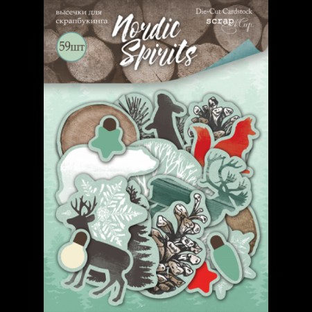 Набор высечек для скрапбукинга  Nordic Spirits, 59 шт. от Scrapmir, купить - БлагоЛис